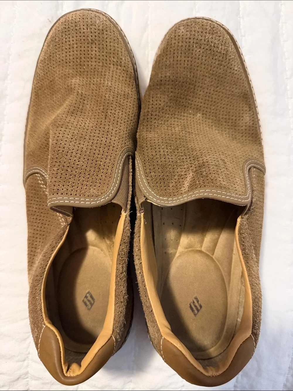 Joseph Abboud Men's Slip-On Suede Casual Shoes in Brown